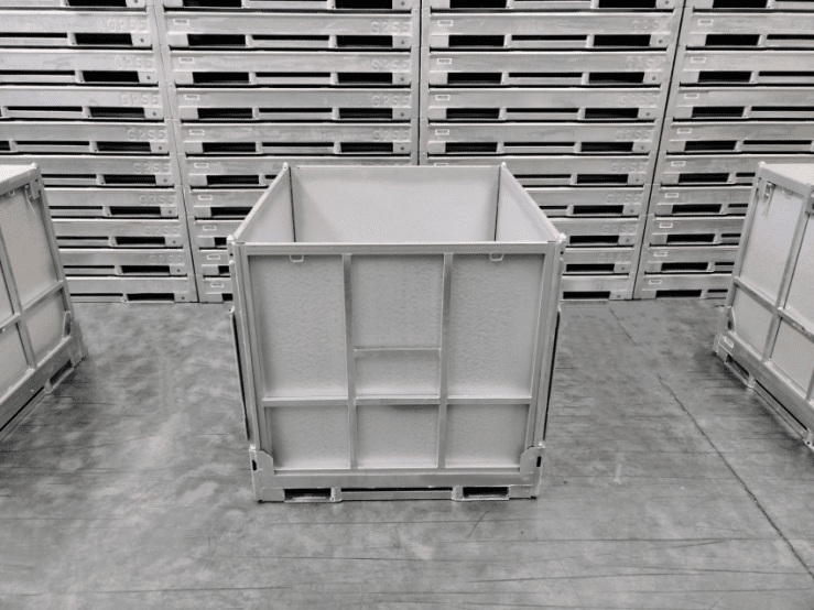 L'un des derniers modèles de caisses réutilisables destiné à l'industrie agro-alimentaire de GPS. © GPS Group