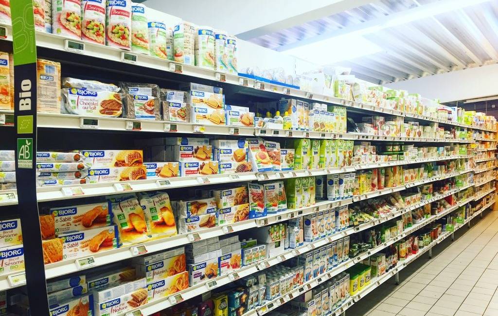 Rayon bio d'un supermarché
