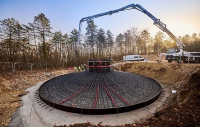 Le chantier du parc &eacute;olien &ldquo;Entre Tille et Venelle" situ&eacute; en C&ocirc;te d'Or