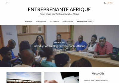 Page d'accueil du blog Entreprenante Afrique - &copy;entreprenanteafrique.com