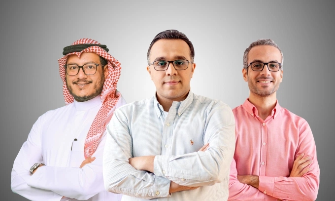 Abdullah Al Khaldi (CRO), Hussein Momtaz (CEO), et Ahmed Said (CTO), Koinz. - &copy;&nbsp;Koinz