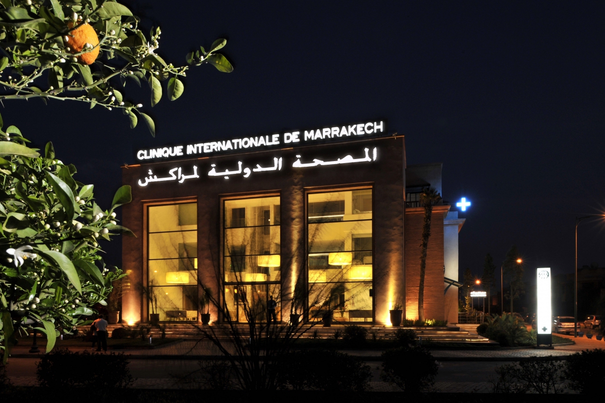 Clinique Internationale de Marrakech, l'un des établissements du groupe Cliniques Internationales du Maroc ; créée en 2011 elle comprend cent lits et cinq blocs opératoires. - © CIM Santé Clinique Internationale de Marrakech, l'un des établissements du groupe Cliniques Internationales du Maroc ; créée en 2011 elle comprend cent lits et cinq blocs opératoires. - © CIM Santé