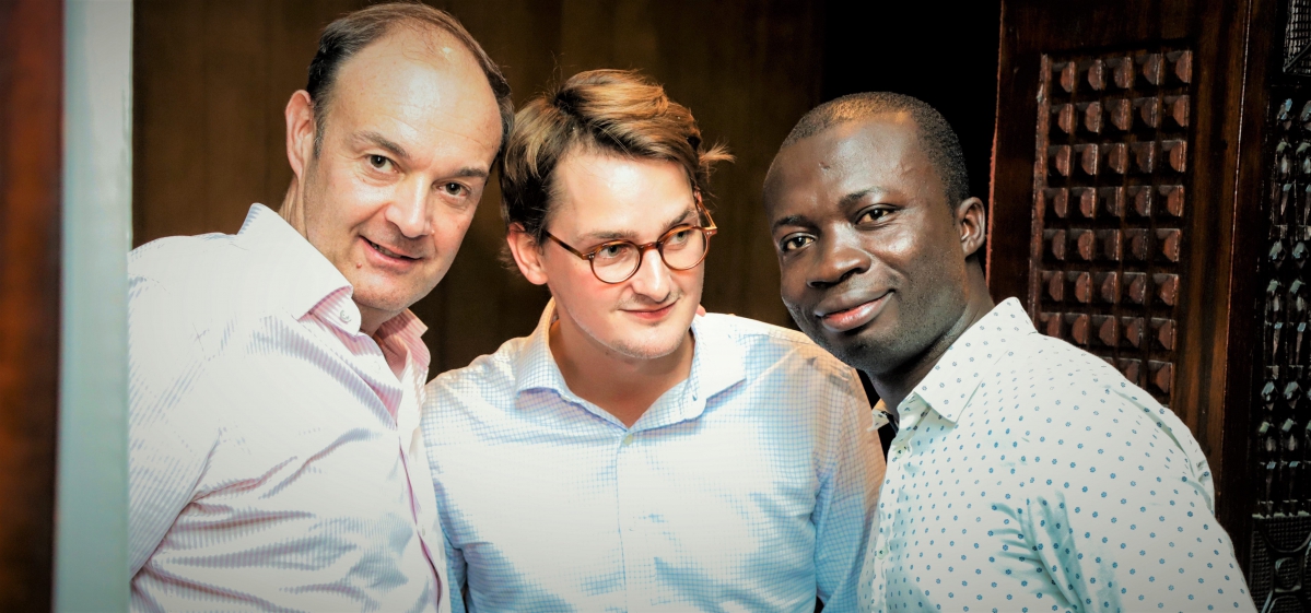 Benoît Delestre et Arthur Thuet, Saviu Ventures, aux côtés de Délas N'dri, leur associé ivoirien sur Kamtar - © Saviu Ventures Benoît Delestre et Arthur Thuet, Saviu Ventures, aux côtés de Délas N'dri, leur associé ivoirien sur Kamtar - © Saviu Ventures