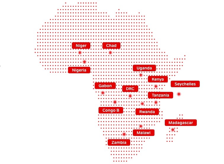 Présence d'Airtel Africa sur le continent africain - Airtel Africa Présence d'Airtel Africa sur le continent africain - Airtel Africa