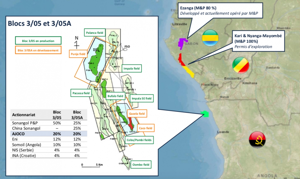 Blocs offshore 3/05 et 3/05A au large de l'Angola - &copy; Maurel & Prom