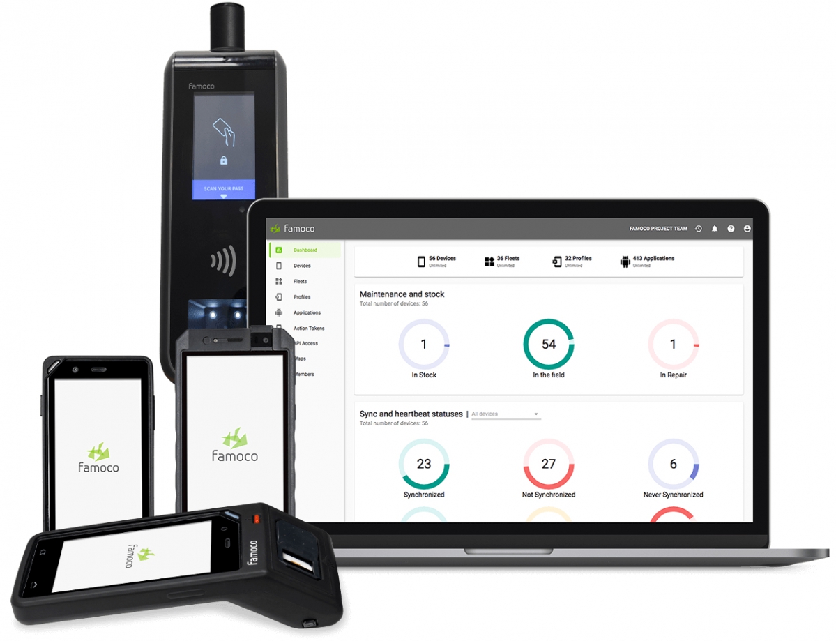 Famoco propose des terminaux mobiles et des terminaux de transport afin de répondre aux besoins multi-usages en mobilité des entreprises. - © Famoco Famoco propose des terminaux mobiles et des terminaux de transport afin de répondre aux besoins multi-usages en mobilité des entreprises. - © Famoco