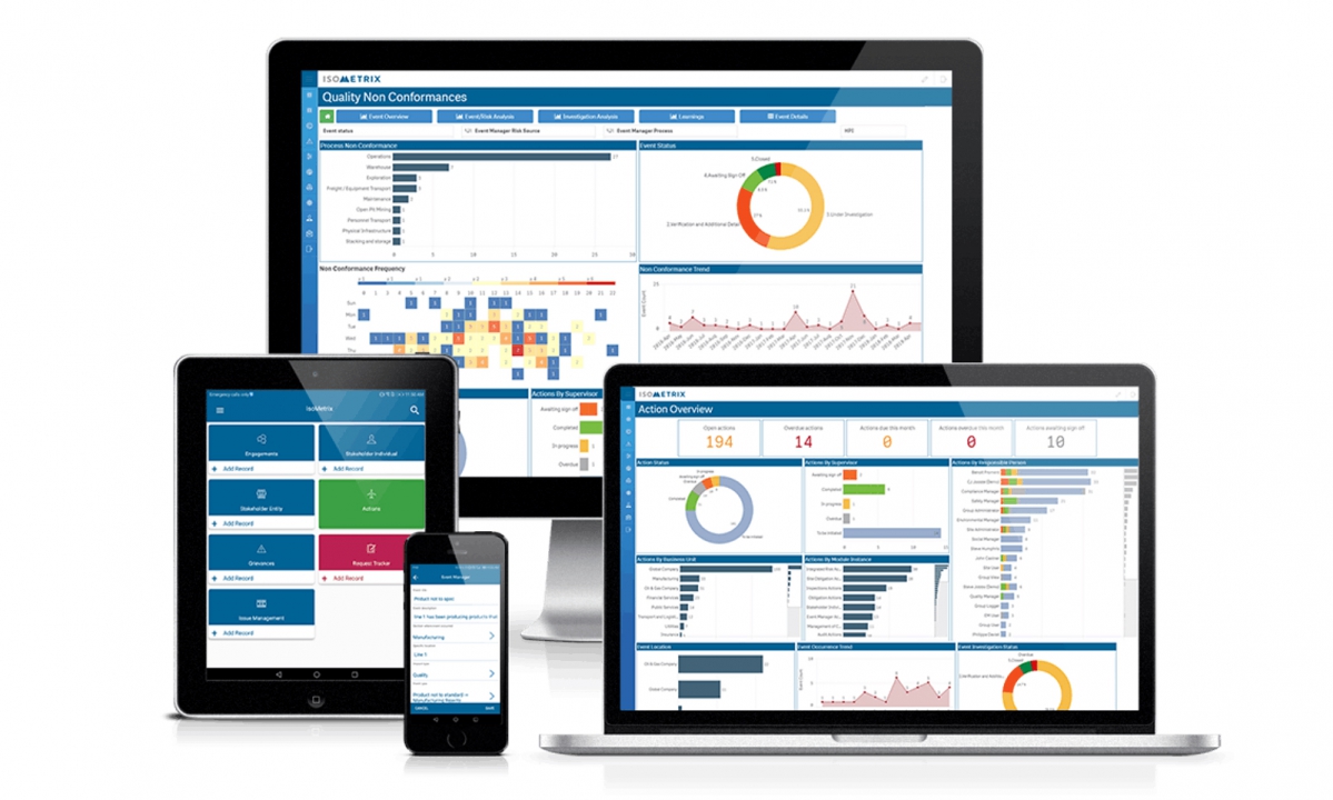 Maquettes écrans (« screen mockups ») du fournisseur sud-africain de logiciels intégrés IsoMetrix - © IsoMetrix Maquettes écrans (« screen mockups ») du fournisseur sud-africain de logiciels intégrés IsoMetrix - © IsoMetrix