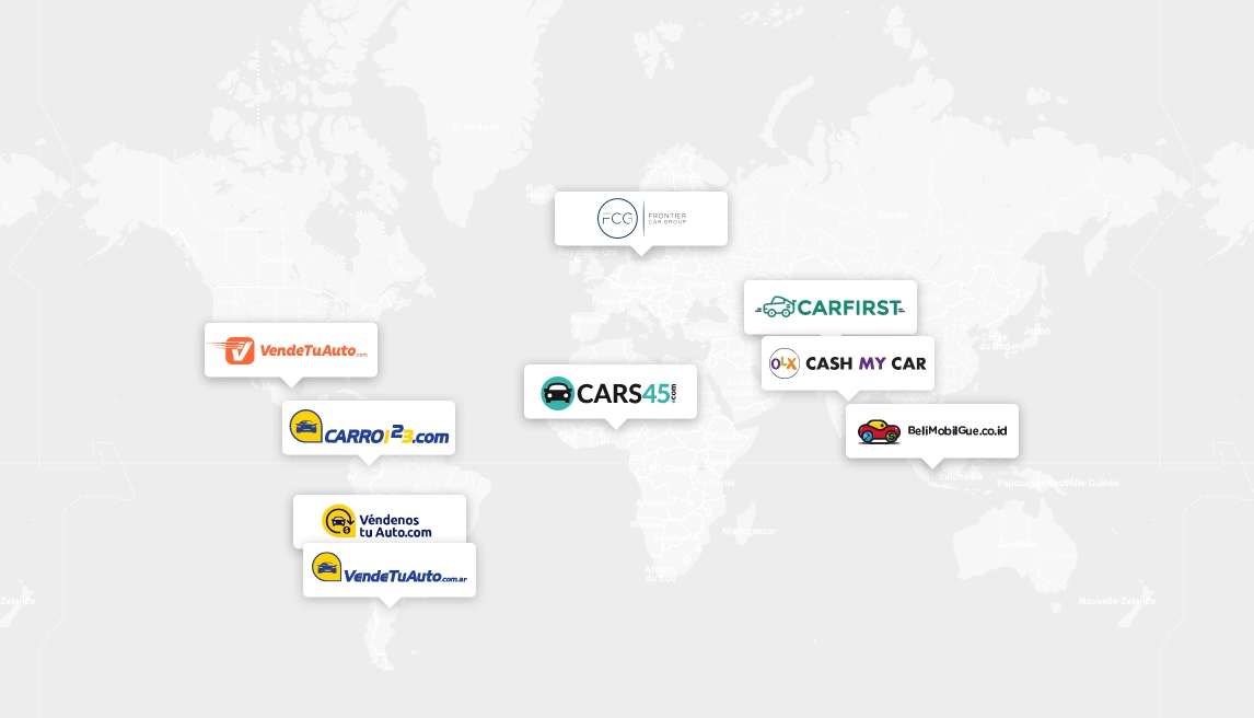 Les march&eacute;s de Frontier Car Group dans le monde - &copy; FCG